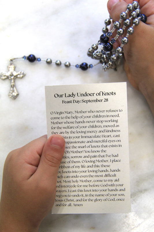 Catholic Prayer Card | Mary Devotional | Our Lady Undoer of Knots