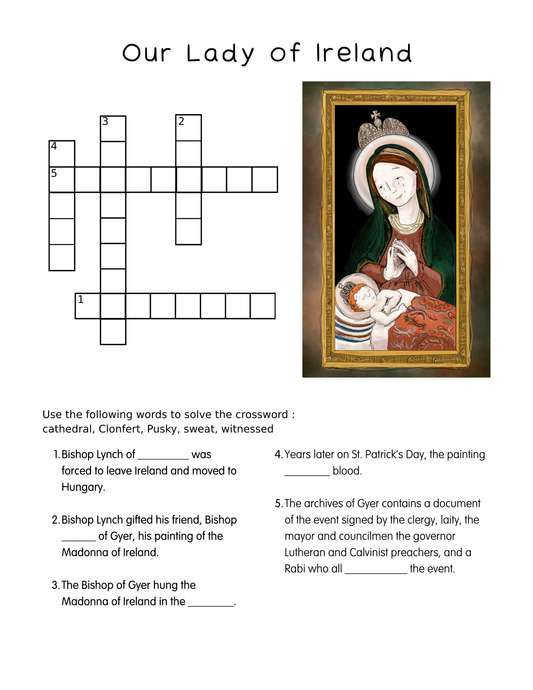 Madonna of Ireland | Easy Catholic Crossword Puzzles