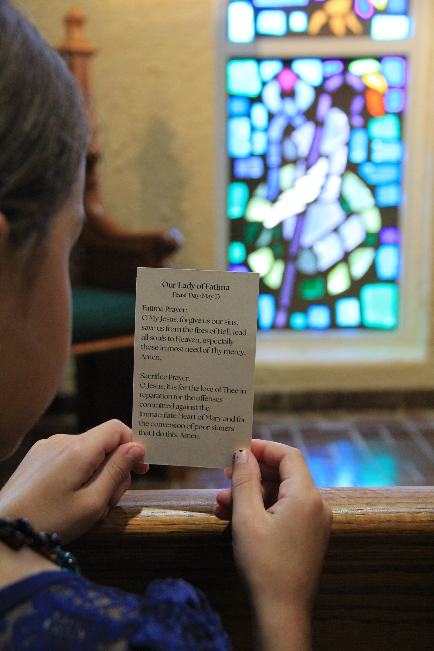 Catholic Prayer Card | Marian Devotional| Our Lady of Fatima