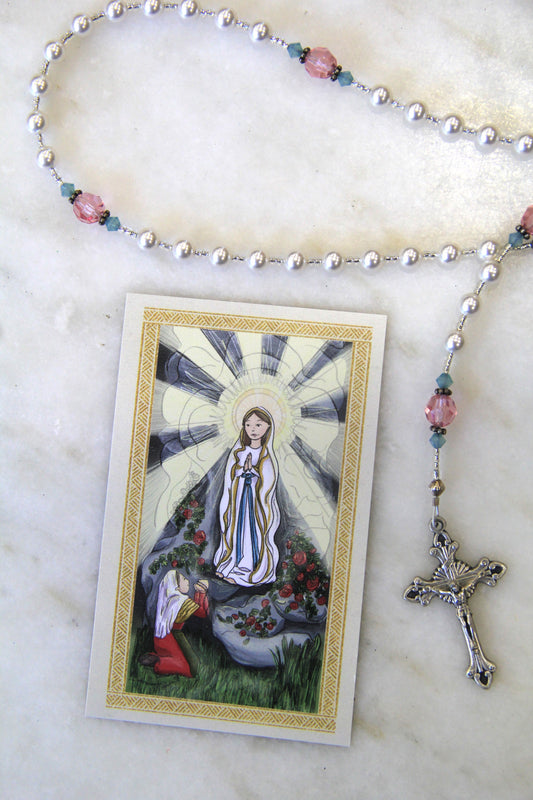 Catholic Prayer Card | Marian Devotional | Our Lady of Lourdes