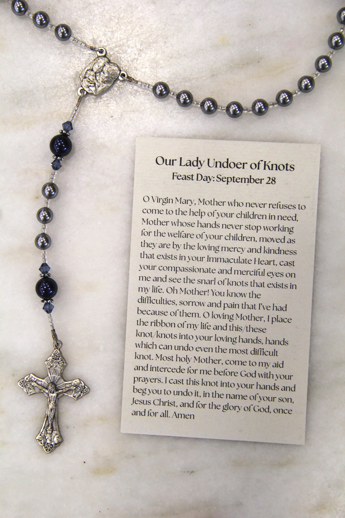 Catholic Prayer Card | Mary Devotional | Our Lady Undoer of Knots