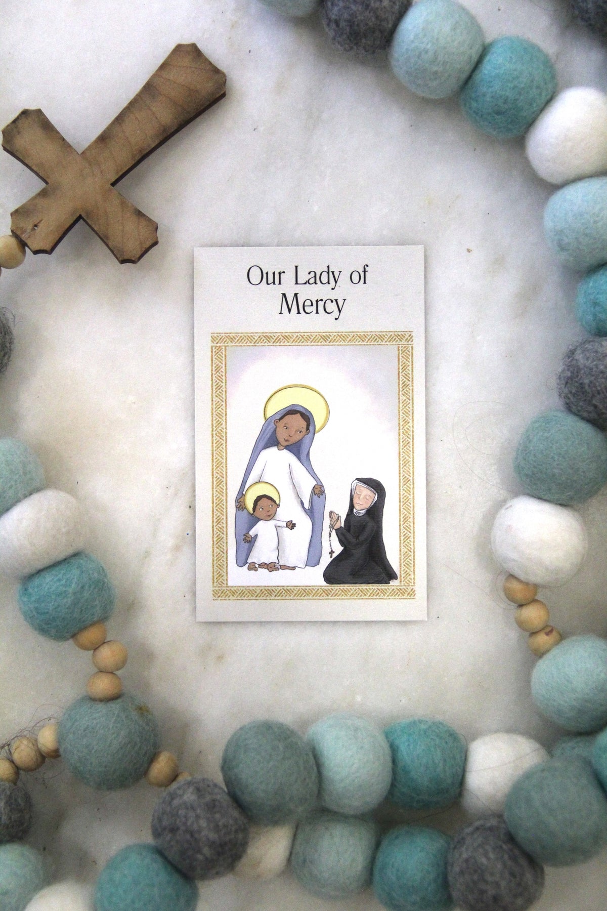 Catholic Prayer Card | Marian Devotional | Our Lady of Mercy