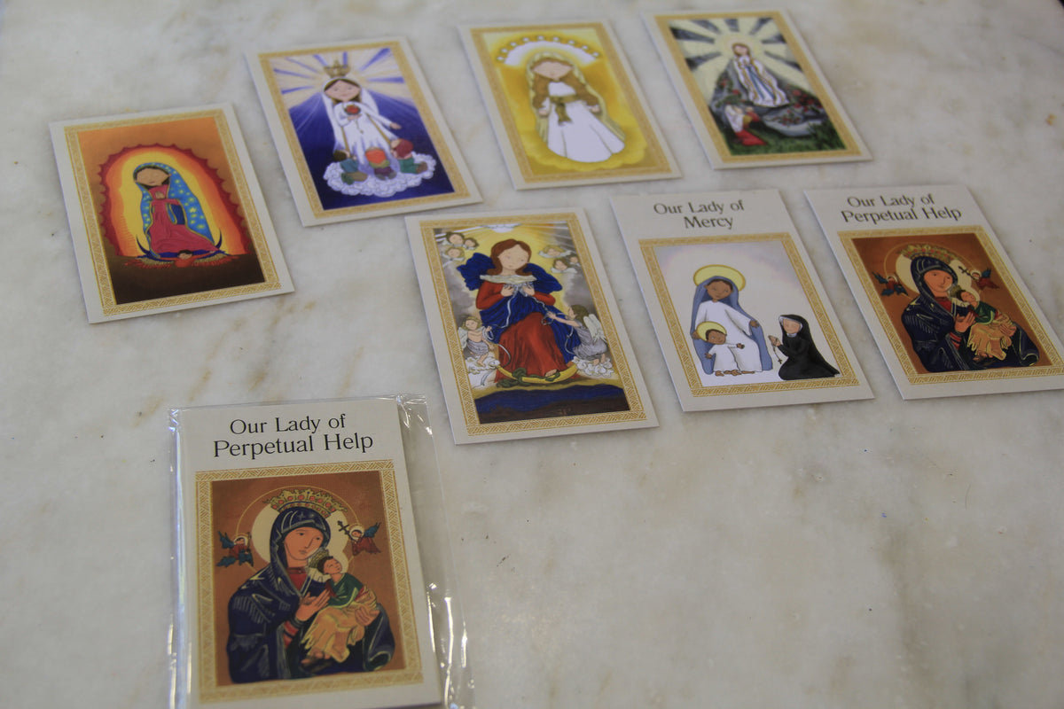 Catholic Prayer Card Set of 7 | Marian Devotional | Popular Mary Titles