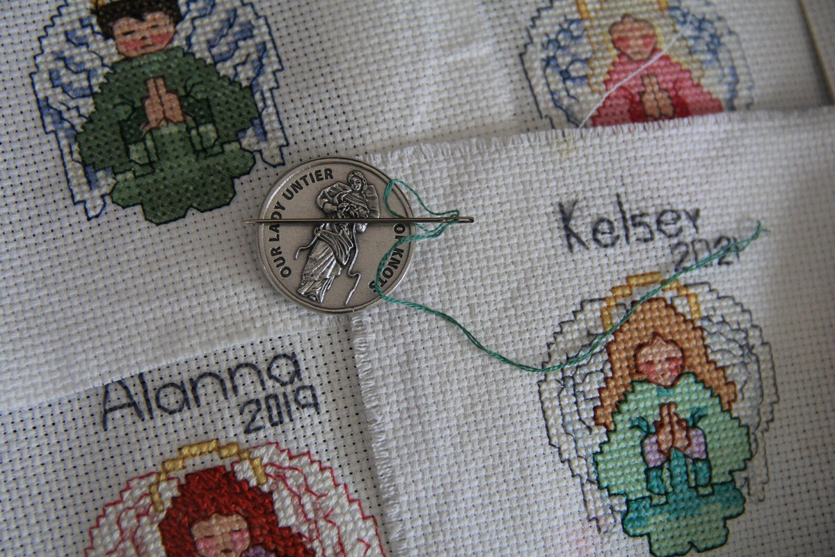 Catholic Needle Minder | Cross-stitch embroidery tool